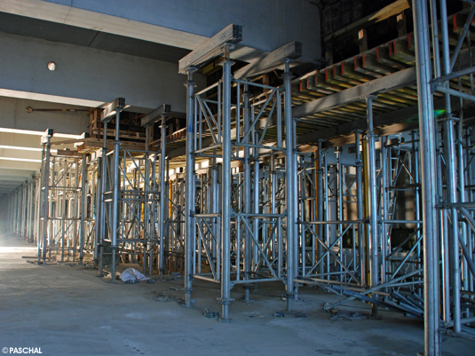 Aluminum-Shoring System GASS at construction site