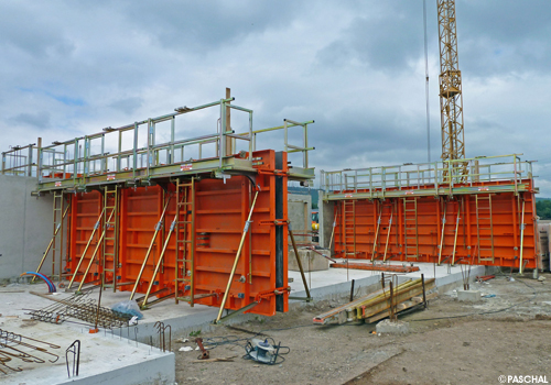 LOGO.S formwork used on all walls at construction site in Molsheim