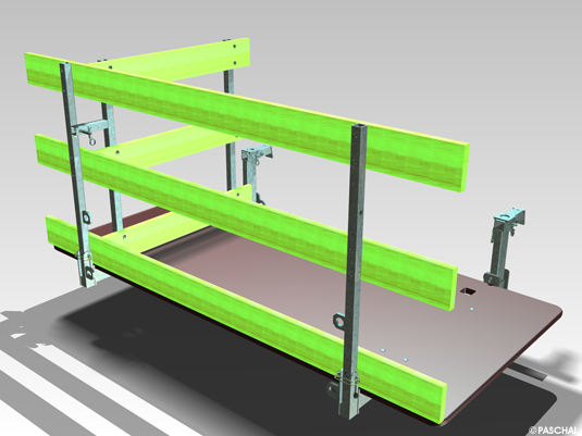 LOGO-Betonierbühne mit Eckschutz LOGO concreting platform with lateral protection