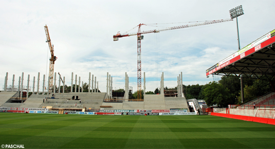Übersicht view over the construction of the grandstand