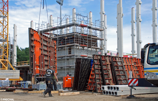 construction site with formwork